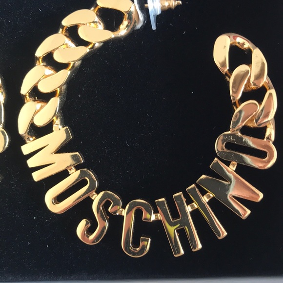 Brand new in box gold Moschino earrings - Picture 4 of 7